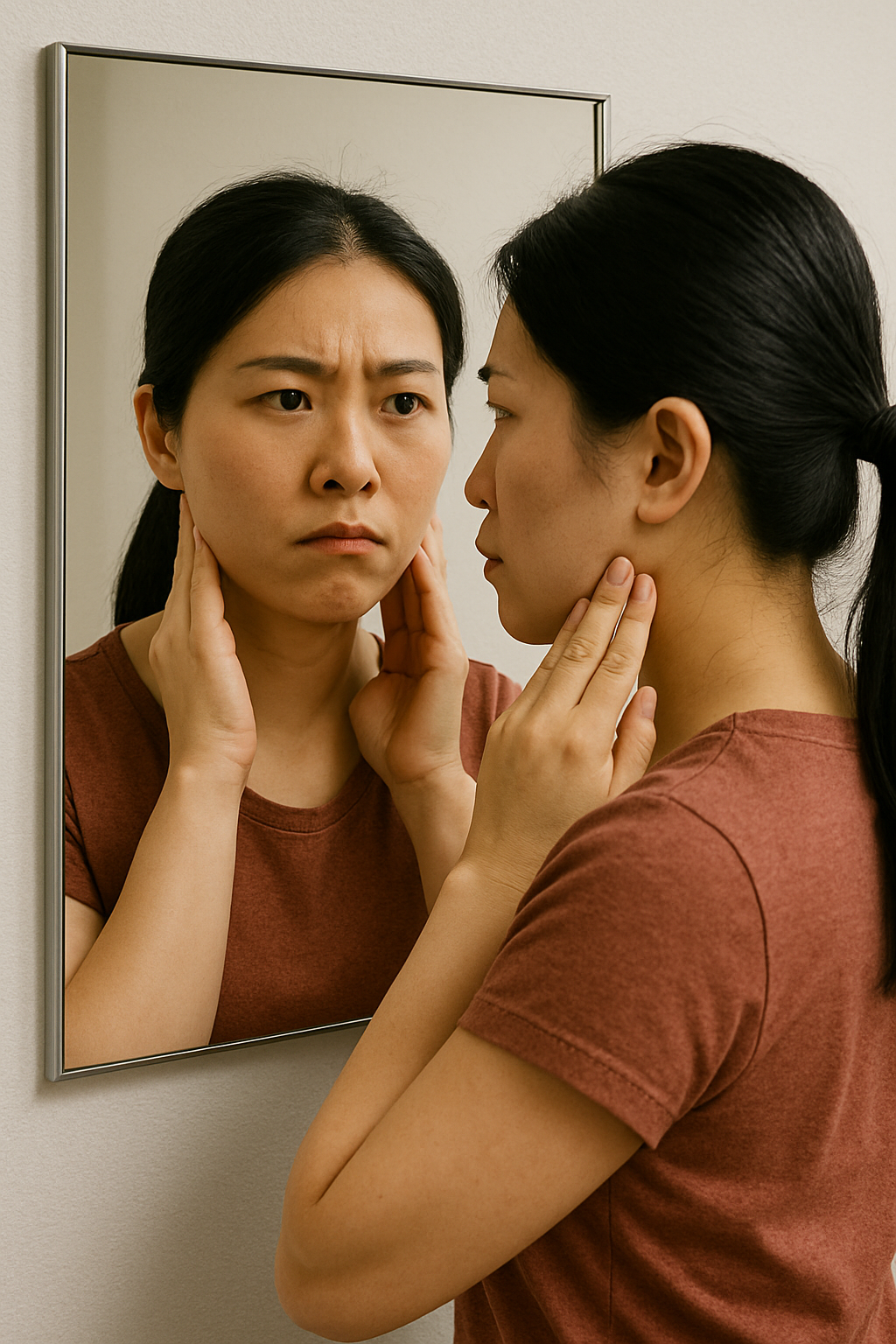 エラ張りか気になる女性