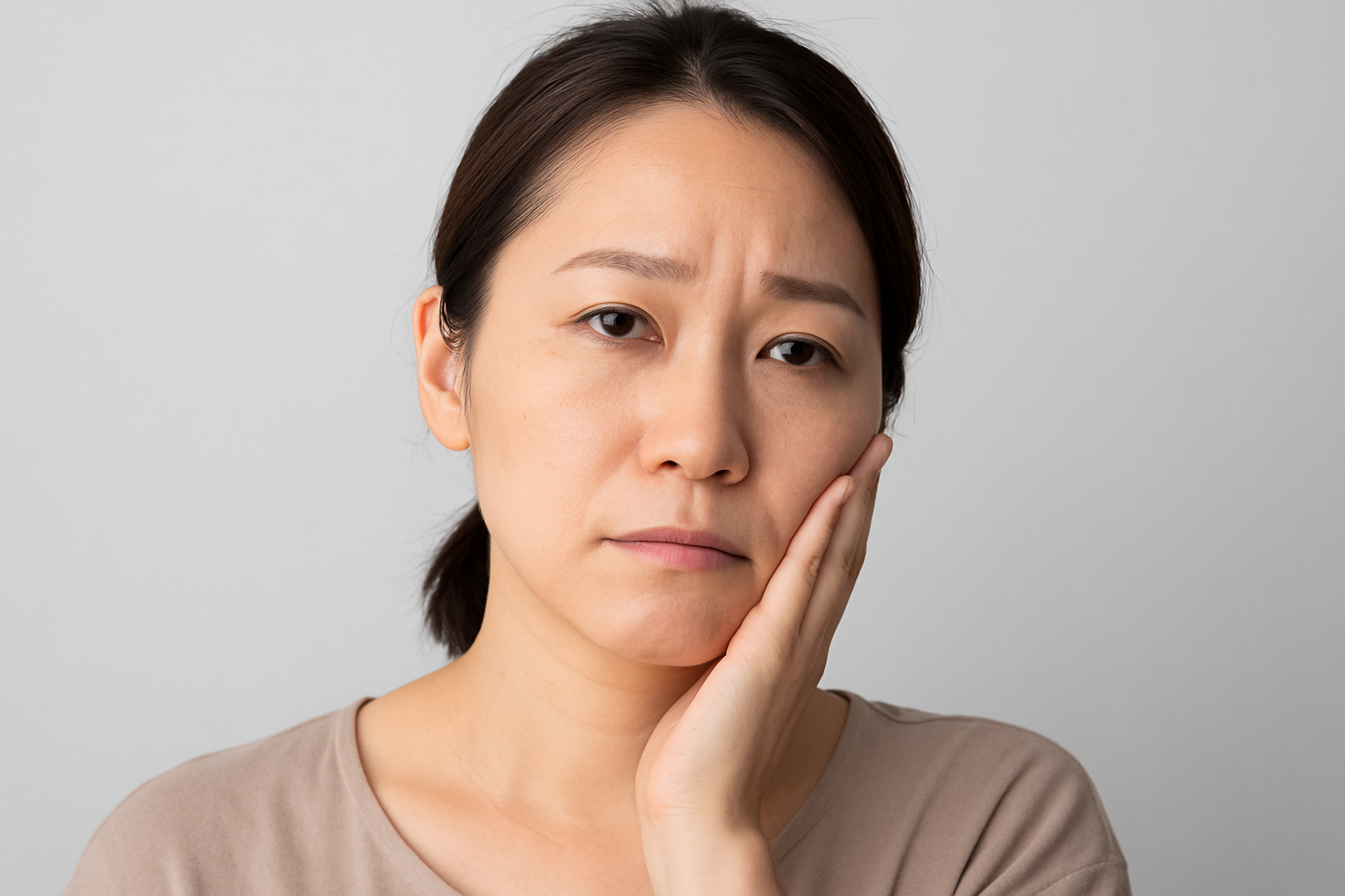 フェイスラインか気になる女性